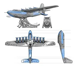 Колекційна модель Metal Time Celestial Hercules Spruce Goose H-4 Aircraft MT100 - мініатюра 3
