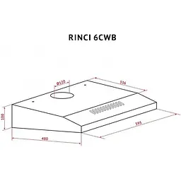 Витяжка Perfelli RINCI 6CWB Nero пласка - мініатюра 11