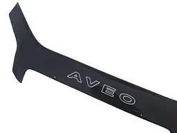Дефлектор капота мухобойка Chevrolet Aveo T250 2006-2011 Седан Voron Glass - мініатюра 5