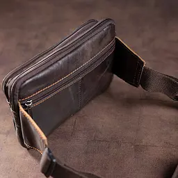 Сумка на пояс 14727 Vintage коричнева - мініатюра 8