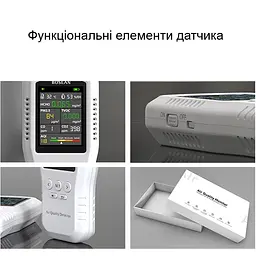 Датчик аналізатор якості повітря за 5-ма параметрами Bosean T-Z01Pro, професійний портативний (100907) - мініатюра 4