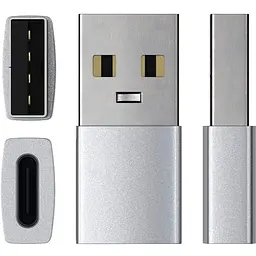 Адаптер Satechi Type-A to Type-C Adapter Silver (ST-TAUCS) - мініатюра 4