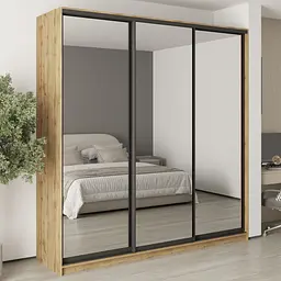 Шафа-купе тридверна MebelStar Комбо BG 3 Дзеркала 230x60x240 см Дуб тахо (MBS-9943)