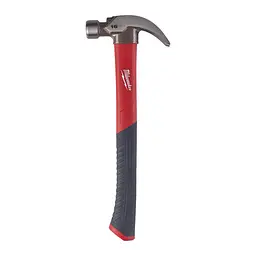 Молоток із заокругленим цвяходером і руків’ям зі скловолокна Fiberglass MILWAUKEE, 450 г