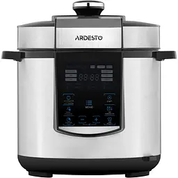 Мультиварка-скороварка Ardesto MPC-P226 900Вт 6л книга рецептів нержавіюча сталь+пластик срібляста