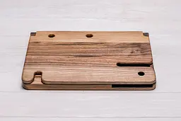 Дерев'яний органайзер з бездротовою зарядкою Apple ecoWalnut 300x231x210 мм - мініатюра 3