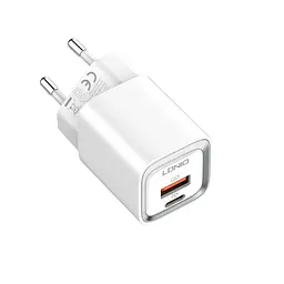 Зарядний пристрій Ldnio A2318C USB/ Type-C QC PD білий + кабель Type-C to Type-C