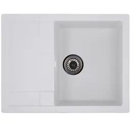 Кухонна мийка Zerix ZS-6550S-01 white ZX4539, Білий матовий
