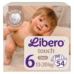 Набір підгузки Libero Touch 13-20 кг розмір 6 54 шт.