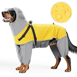 Дощовик для собак Wan Talk Dog Yellow Raincoat з капюшоном, XL