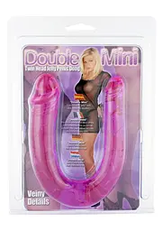 Двосторонній фалоімітатор Twin Head Jelly Penic Dong 30 см фіолетовий - мініатюра 2