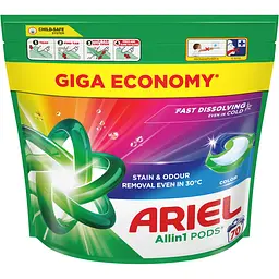 Капсули для прання Ariel Все-в-1 Для кольорових речей 70 шт.