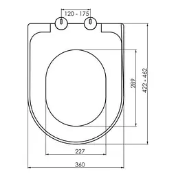 Сидіння для унітаза NKP INCI 0336 Soft Close+Quick Release термопласт 30412 - мініатюра 4