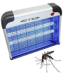 Електричний знищувач комах прилад для знищення комарів мух 26x8x24 см PEST KILLER BK-L12 потужністю 12 Вт