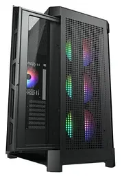 Корпус Cougar Airface Pro RGB Black без БЖ ATX / Micro ATX / Mini ITX USB 3.0 x2 USB 2.0 x1 Type-C Gen 2 RGB підсвічування 4x120 ARGB загартоване скло 240x496x465 мм - мініатюра 4