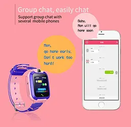 Дитячий смарт годинник-телефон Lemfo Q9S з сім картою, GPS трекером, 4G LTE, відеодзвінками, прослушкою та кнопкою SOS Жовто-чорний - мініатюра 14