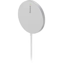 Бездротовий зарядний пристрій магнітний Baseus Simple Mini3 Magnetic 15W silver - мініатюра 5