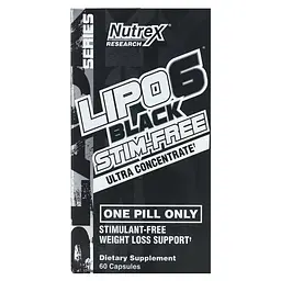 Жироспалювач без стимуляторів Lipo-6 Black UC Stim-Free - 60 капсул