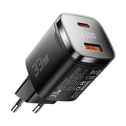 Мережевий зарядний пристрій Essager Gamet 33W GaN Digital Display A+C Чорний (ECT33W-GMB01-Z)