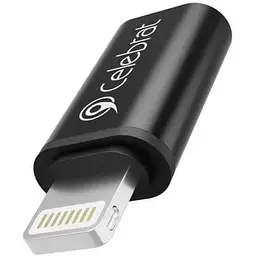 Перехідник Celebrat CA-02 OTG Adapter Type-C to Lightning Connector Black - мініатюра 2