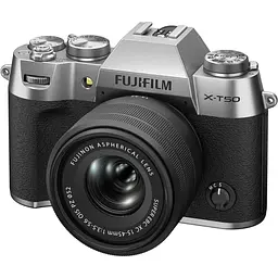 Бездзеркальний фотоапарат Fujifilm X-T50 Kit XC 15-45mm f/3.5-5.6 OIS PZ Silver (16828832) [172735] - мініатюра 3