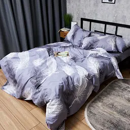 Комплект постільної білизни Moon&Star Бязь Gold Люкс Soft Plumes Сімейний 143х210х2 наволочки 2х70х70 - мініатюра 5