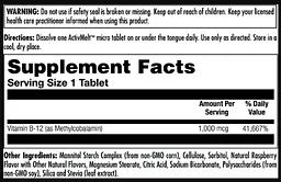Вітаміни KAL B12 Methylcobalamin Berry 1000 мкг 60 пігулок - мініатюра 2