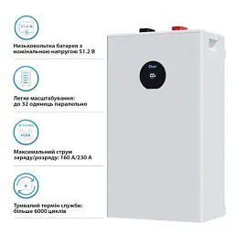 Батарея LiFePo4 Deye SE-F16-С, 51.2V - 314Ah, 16kWh (SE-F16-С) - мініатюра 4