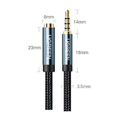 Кабель аудіо Ugreen 4 pin 3.5 mm подовжувач 2М Blue (AV118) - мініатюра 4