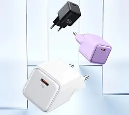 Мережевий зарядний пристрій Usams US-CC183 20W Purple (CC183TC03) [139650] - мініатюра 4