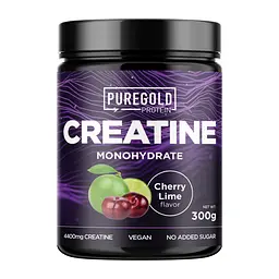 Креатин Pure Gold Моногідрат Creatine Monohydrate - 300г Вишня-Лайм