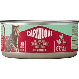 Вологий корм для котів Carnilove Chicken Duck & Pheasant паштет курка, качка і фазан 100 г