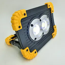 LED Прожектор акумуляторний COB 20Вт світлодіодний ліхтар 5 режимів з функцією Power Bank UKC 802 - мініатюра 1
