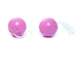 Вагінальні кульки Duo-Balls, 21 см, фіолетовий - мініатюра 3