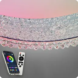 Люстра світлодіодна 517 Dlight RGB з пультом і колонкою 80Вт Білий (02160) - мініатюра 9