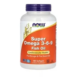 Супер Омега 3-6-9 1200 мг у м'яких капсулах №180 Now Foods Super Omega 3-6-9