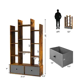 Стелаж Costway Drawer в стилі Loft - мініатюра 9