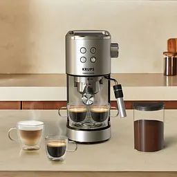Кавоварка ріжкова Krups Virtuoso+ Tamping System 1 л сіра (XP499EE0) - мініатюра 16