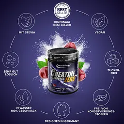 Креатин IronMaxx Creatine Flavoured Zero Вишня 500 г - мініатюра 3