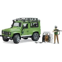 Набір іграшковий Bruder Автомобіль Land Rover Defender з фігуркою лісника та собаки (02587) - мініатюра 4