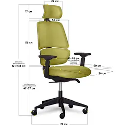 Крісло Mealux Leo Air Plus Green (Y-546 KZ) - мініатюра 3