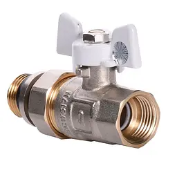 Кран кульовий з американкою Q Professional QP003 PN40 1/2″ антипротікання, Білий метелик - мініатюра 3
