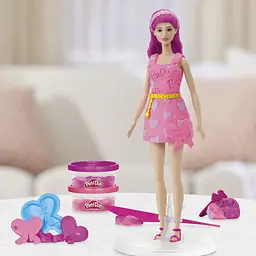 Набір для творчості з масою для ліплення Hasbro Barbie. Серця та волосся (G1357) - мініатюра 8