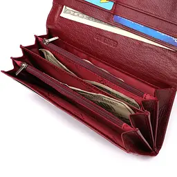 Жіночий гаманець з кишенею для телефону з натуральної шкіри ST Leather 23069 бордовий - мініатюра 7