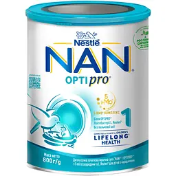 Уцінка. Суха молочна суміш NAN Optipro 1, 800 г 