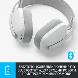 Навушники Logitech з мікрофоном Zone Vibe 100 Wireless White (981-001219) - мініатюра 6