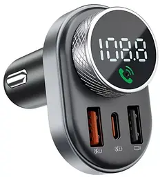 Автомобільний зарядний пристрій Proove FM Launcher Sound Link 30W (PD+QC3.0) Type-C+USB black (FMSL30110001) - мініатюра 2