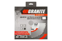 Диск відрізний алмазний MasterTool по бетону каменю граніту Granite 230 мм сегментний - мініатюра 2