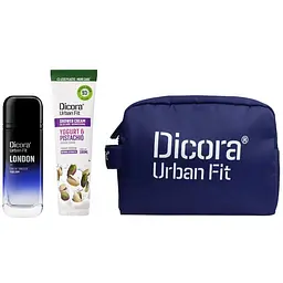 Набір Dicora Urban Fit: Туалетна вода для чоловіків Лондон 40 мл + Косметичка + Крем-гель для душу Протеїновий йогурт та фісташки 100 мл - мініатюра 2