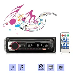 Автомагнітола Bluetooth BM-520 ISO 1DIN Автозвук 4x100вт USB SD пульт ду LCD-дисплей RGB підсвічування Чорний - мініатюра 8